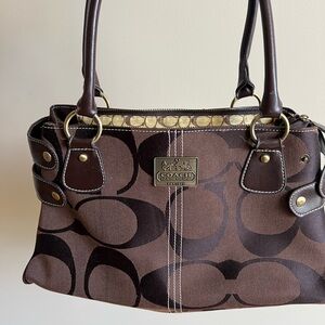 Coach Brown Signature Tote Bag